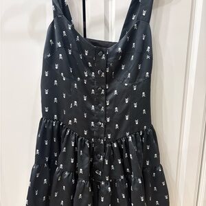 Betsey Johnson Black Dress with Skull Pattern